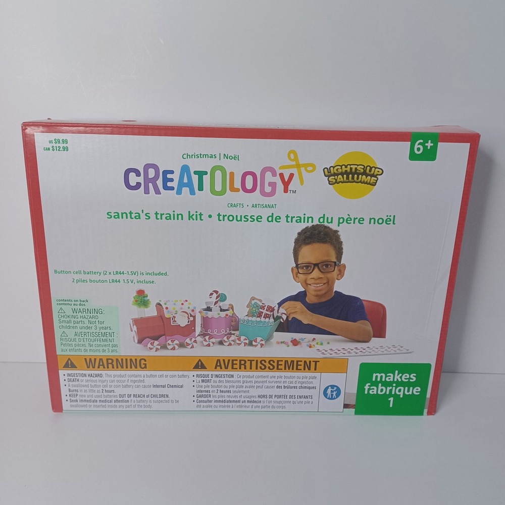 Creatology Santa's Train Kit- Kids‎ Holiday Christmas Craft Kit 6+ Makes 1 NEW